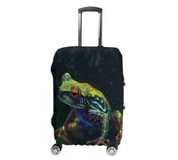 MNVTSKOP Tree Frog Luggage Covers Scratch-Resistant Washable Suitcase Cover Polyester Elastic Travel Baggage Protector for Suitcase Protector Cover, White, M