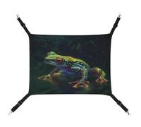 MNVTSKOP Tree Frog Pet Hammock Breathable Cat Hanging Hammock with Adjustable Straps and Metal Hooks Plush Small Animal Soft Hideout Bed for Indoor and Outdoor