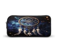 MNVTSKOP White Fantasy Dream Catcher Pencil Case Large Capacity Pencil Pouch Office Pencil Bag for Men Women Desk Organizer