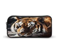 MNVTSKOP Wild Animal Tiger Pencil Case Large Capacity Pencil Pouch Office Pencil Bag for Men Women Desk Organizer