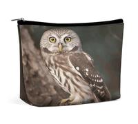 MNVTSKOP Wildlife Animal Owl Cosmetic Bag Large Capacity Travel Makeup Bag Trendy Portable Toiletry Bag for Women