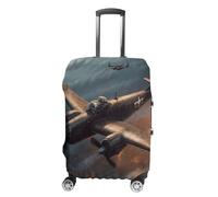 MNVTSKOP World War Aircraft Luggage Covers Scratch-Resistant Washable Suitcase Cover Polyester Elastic Travel Baggage Protector for Suitcase Protector Cover, white, XL