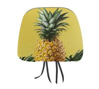 MNVTSKOP Yellow Pineapple Headrest Covers for Cars Universal Anti-Dirty Car Head Rest Protector Easy to Install Durable Breathable Vehicle Accessories for Auto Trucks SUVs