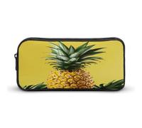MNVTSKOP Yellow Pineapple Pencil Case Large Capacity Pencil Pouch Office Pencil Bag for Men Women Desk Organizer