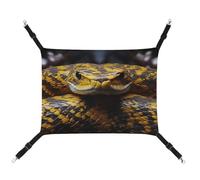 MNVTSKOP Yellow Snake Pet Hammock Breathable Cat Hanging Hammock with Adjustable Straps and Metal Hooks Plush Small Animal Soft Hideout Bed for Indoor and Outdoor