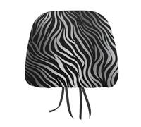 MNVTSKOP Zebra Print Headrest Covers for Cars Universal Anti-Dirty Car Head Rest Protector Easy to Install Durable Breathable Vehicle Accessories for Auto Trucks SUVs