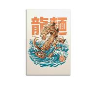 MNXBCL Big Ramen Dragon Poster Poster Decorative Painting Canvas Wall Posters And Art Picture Print Modern Family Bedroom Decor Posters 08x12inch(20x30cm)