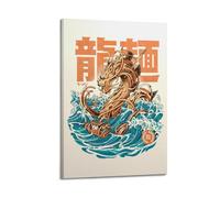 MNXBCL Big Ramen Dragon Poster Poster Decorative Painting Canvas Wall Posters And Art Picture Print Modern Family Bedroom Decor Posters 20x30inch(50x75cm)