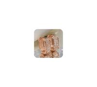 Mnyixsi 18K Gold U Shape Cubic Zirconia Huggie Hoop Earrings Iced Out Hoop Earrings Diamond Earring for Women Luxury Fashion Hoops Sleeper Earrings Jewelry Rose Gold