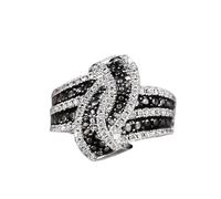 Mnyixsi Black Rings for Women, Vintage Black Cubic Zirconia CZ Simulated Diamond Cross Rings Statement Big Chunky Aesthetic Ring Costume Jewelry for Women Gifts for Her Size 7