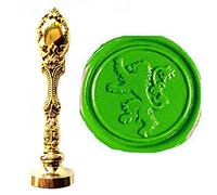 MNYR Animal Lion Jump Wax Seal Stamp Gold Metal Handle Decorative Invitations Xmas Package Seal Wax Seal Sealing Stamp Set