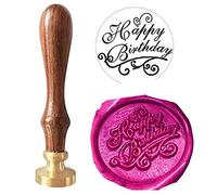 MNYR Happy Birthday Signature Monogram Wax Seal Sealing Stamp Calligraphy Embellishment Invitation, Cards, Snail Mails, Gift Wrapping, Wine Packages, Great Gift Idea Wedding Christmas Seal Stamp