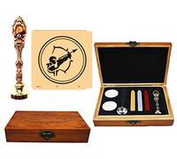 MNYR Sagittarius Constellation Wax Seal Stamp Wood Box Rose Gold Meta Handle Melting Spoon Candle Wedding Invitation Holidays Gift Card Candle Envelope Custom Logo Wax Seal Sealing Stamp Stick Kit