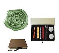 MNYR Santa Claus Northpole Official Wax Seal Stamp Embellishment Wedding Invitation Card Mail Gift Wrap Wine Package Stainless Steel Melting Spoon Sealing Wax Gift Box Christmas Wax Seal Stamp Set