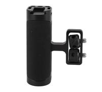 MNYTDPOCF Universal Camera Cage Side Handle Grip, Adjustable Aluminum Alloy Handle with Silicone Cover, Up Down Sliding Design with 1/4 Screw Cold Shoe Mount for DSLR Camera Cage Rig, Compat (Black)