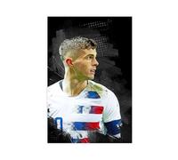 Mnyuein Christian Pulisic Poster Football Art 6 Canvas Poster Wall Art Decor Print Picture Paintings for Living Room Bedroom Decoration Unframe:24x36inch(60x90cm)