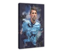 Mnyuein David Villa Football Player Poster 5 Canvas Poster Wall Art Decor Print Picture Paintings for Living Room Bedroom Decoration Frame:16x24inch(40x60cm)