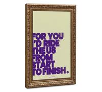 Mnyuein Funny Berlin U8 Postcard, BVG Love Card Canvas Poster | 12"L x 18"W, Retro Gold Frame-style, Multiple sizes, Multiple frame styles, Wall Art Print, for Dorm Room Decor