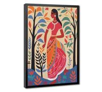 Mnyuein India Travel Poster, Indian Print, Asian Wall Art | 24"L x 36"W, Black Frame, Multiple sizes, Multiple frame styles, Wall Art Picture, for Office Decor