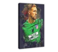 Mnyuein Jan Oblak Football Player Poster Canvas Poster Wall Art Decor Print Picture Paintings for Living Room Bedroom Decoration Frame:20x30inch(50x75cm)