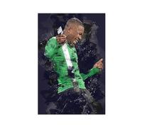 Mnyuein Marcus Thuram Football Player Poster Canvas Poster Wall Art Decor Print Picture Paintings for Living Room Bedroom Decoration Unframe:20x30inch(50x75cm)