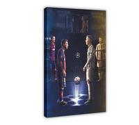Mnyuein Messi Cristiano Ronaldo 5 Poster Football Canvas Poster Wall Art Decor Print Picture Paintings for Living Room Bedroom Decoration Frame:24x36inch(60x90cm)
