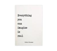 Mnyuein Pablo Picasso Quote Print, Everything You Can Canvas Poster | 24"L x 36"W, Unframed Print, Multiple sizes, Multiple frame styles, Wall Art Paintings, for Office Decor