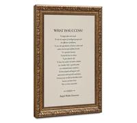 Mnyuein What Is Success, Ralph Waldo Emerson Poem Wall Art Canvas Poster | 24"L x 36"W, Retro Gold Frame-style, Multiple sizes, Multiple frame styles, Wall Art Paintings, for Dorm Room Decor