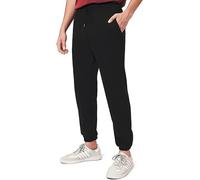 MnZFits Joggers for Men Fleece Cuffed Tracksuit Bottoms - Sweatpants Breathable with Elasticated Waist, Adjustable Drawstring, Back & Side Pockets (UK, Alpha, XL, Regular, Regular, Black)