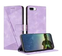 Mo-Beauty Case for iPhone 8 Plus / 7 Plus (5.5 Inch), PU Leather Book Folio Flip Cover with Magnetic Card Slot Function Dream Triangle Phone Case Cover Compatible with iPhone 8 Plus/7 Plus (Purple)