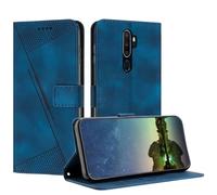 Mo-Beauty Case for OPPO A9 2020 / OPPO A5 2020 / OPPO A11, PU Leather Book Folio Flip Cover with Magnetic Function Cover Compatible with OPPO A9 2020/OPPO A5 2020/OPPO A11 (Blue)