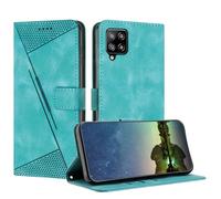 Mo-Beauty Case for Samsung Galaxy A42 5G / M42 5G, PU Leather Book Folio Flip Cover with Magnetic Card Slot Function Dream Triangle Phone Case Cover Compatible with Samsung A42 5G/M42 5G (Light Blue)