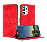 Mo-Beauty Case for Samsung Galaxy A52 4G / A52 5G / A52S 5G, PU Leather Book Folio Flip Cover with Magnetic Function Dream Triangle Phone Case Cover Compatible with Samsung A52 4G/A52 5G/A52S 5G (Red)