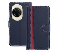 Mo-Beauty Compatible with Huawei Nova 14 Case, Leather Flip Wallet Cover with Magnetic Closure [Kickstand] [Magnetic] [Card Slots] Case for Huawei Nova 14 (Blue)