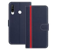 Mo-Beauty Compatible with Huawei P30 Lite/Huawei Nova 4E Case, Leather Flip Wallet Cover with Magnetic Closure [Kickstand] [Magnetic] [Card Slots] Case for Huawei P30 Lite (Blue)