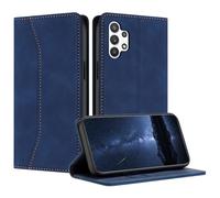 Mo-Beauty Compatible with Samsung Galaxy A04S/A13 4G/A13 5G/M13 5G Case, PU Leather Flip Wallet Phone Stand Case Cover with 2 Slot Card Holder and Magnetic Closure Shockproof Phone Case (Blue)