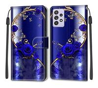 Mo-Beauty Compatible with Samsung Galaxy A52 4G/A52 5G/A52S 5G Case, PU Leather Flip Wallet Phone Stand Shockproof Cases Cover with 2 Slot Card Holder and Magnetic Closure Phone Covers(Butterfly 1)