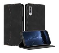 Mo-Beauty Compatible with Samsung Galaxy A70 / A70S Case, PU Leather Flip Wallet Phone Stand Case Cover with 2 Slot Card Holder and Magnetic for Samsung Galaxy A70 / A70S Shockproof Phone Case (Black)