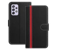 Mo-Beauty Compatible with Samsung Galaxy A72 4G / 5G Case, Leather Flip Wallet Cover with Magnetic Closure [Kickstand] [Magnetic] [Card Slots] Case for Samsung A72 4G (Black)