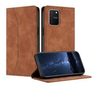 Mo-Beauty Compatible with Samsung Galaxy A91 /S10 Lite /M80S Case, PU Leather Flip Wallet Phone Stand Case Cover with 2 Slot Card Holder and Magnetic Closure Shockproof Protective Phone Case (Khaki)