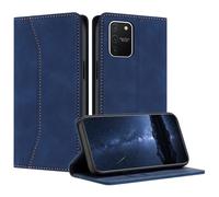 Mo-Beauty Compatible with Samsung Galaxy A91 /S10 Lite /M80S Case, PU Leather Flip Wallet Phone Stand Case Cover with 2 Slot Card Holder and Magnetic Closure Shockproof Protective Phone Case (Blue)