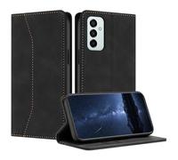 Mo-Beauty Compatible with Samsung Galaxy M23 5G / F23 Case, PU Leather Flip Wallet Phone Stand Case Cover with 2 Slot Card Holder and Magnetic for Samsung Galaxy M23 5G / F23 Phone Case (Black)