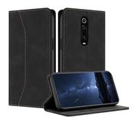 Mo-Beauty Compatible with Xiaomi Mi 9T / Xiaomi Mi 9T PRO Case, PU Leather Flip Wallet Phone Stand Case Cover with 2 Slot Card Holder and Magnetic Closure Shockproof Protective Phone Case (Black)