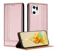 Mo-Beauty for OPPO Find X5 Pro Case, Leather Flip Wallet Cover Compatible with OPPO Find X5 Pro with [Card Slots] [Kickstand] [Magnetic] (Rose Gold)