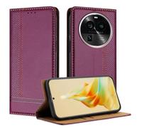 Mo-Beauty for OPPO Find X6 Pro Case, Leather Flip Wallet Cover Compatible with OPPO Find X6 Pro with [Card Slots] [Kickstand] [Magnetic] (Purple)