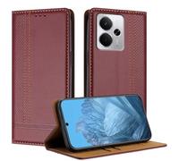 Mo-Beauty for Realme 14T 5G /14 5G Case, Leather Flip Wallet Cover Compatible with Realme 14 5G with [Card Slots] [Kickstand] [Magnetic] (Burgundy)