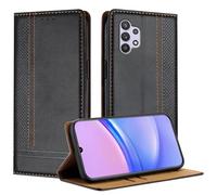 Mo-Beauty for Samsung Galaxy A32 5G Case, Leather Flip Wallet Cover Compatible with Samsung A32 5G with [Card Slots] [Kickstand] [Magnetic] (Black)