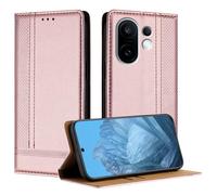 Mo-Beauty for Vivo X200 FE/S30 Pro mini Case, Leather Flip Wallet Cover Compatible with Vivo X200 FE with [Card Slots] [Kickstand] [Magnetic] (Rose Gold)