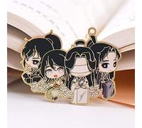 Mo Dao Zu Shi Anime Bookmark Grandmaster of Demonic Cultivation Wei Wuxian Metal Hollowing Bookmark Vintage Tassel Pendant Pagination Mark(B)