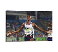 Mo Farah Poster British Athlete Posters Wall Art Painting Canvas Gift Living Room Prints Bedroom Decor Poster Artworks 08x12inch(20x30cm)